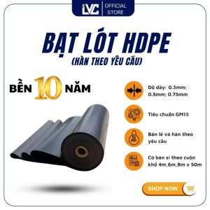 Bạt lót hồ, màng chống thấm hdpe dày 0.75mm